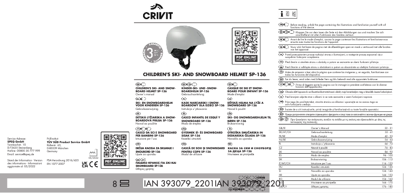 Página nº 1 - Manual de usuario Crivit IAN 322423