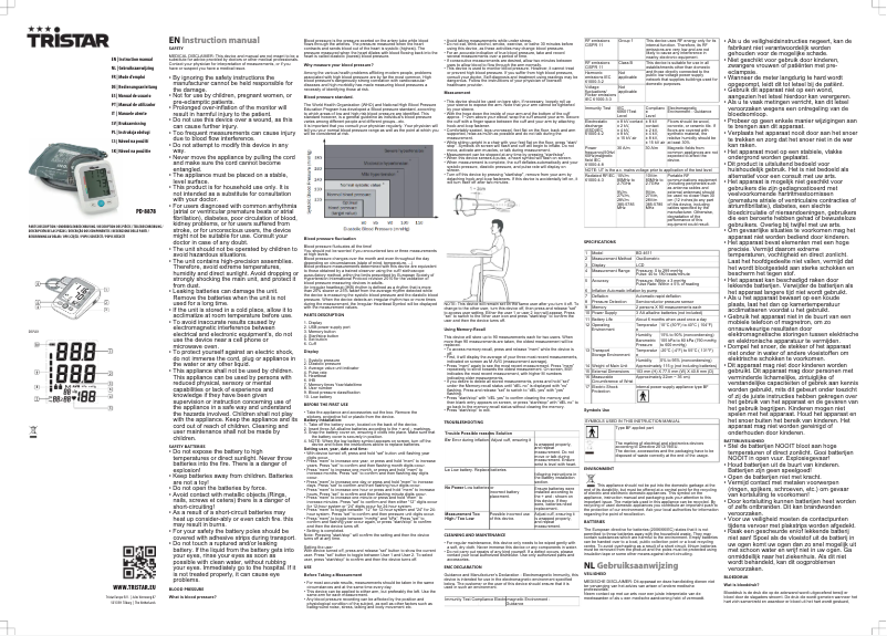 Imagen de la primera página del manual del dispositivo PD-8878