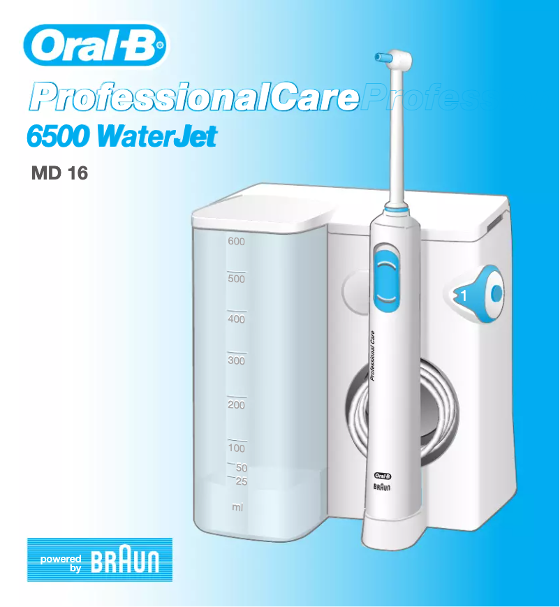 Página 1 del manual Manual de usuario Oral-B ProfessionalCare 6500 WaterJet