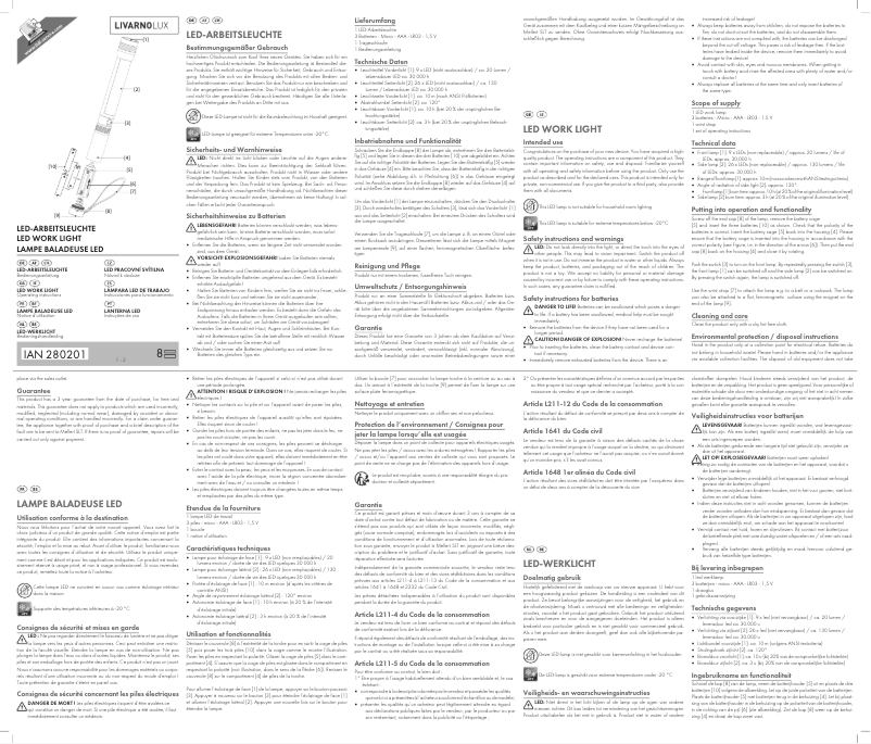 Imagen de la primera página del manual del dispositivo IAN 280201