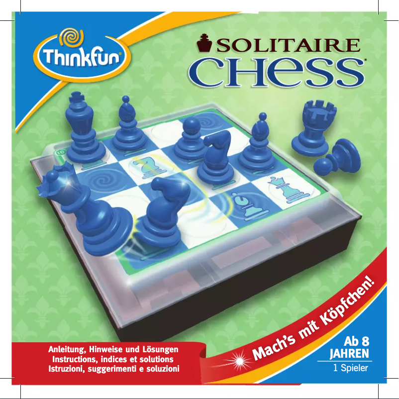 Página nº 1 - Manual de usuario ThinkFun Solitaire Chess