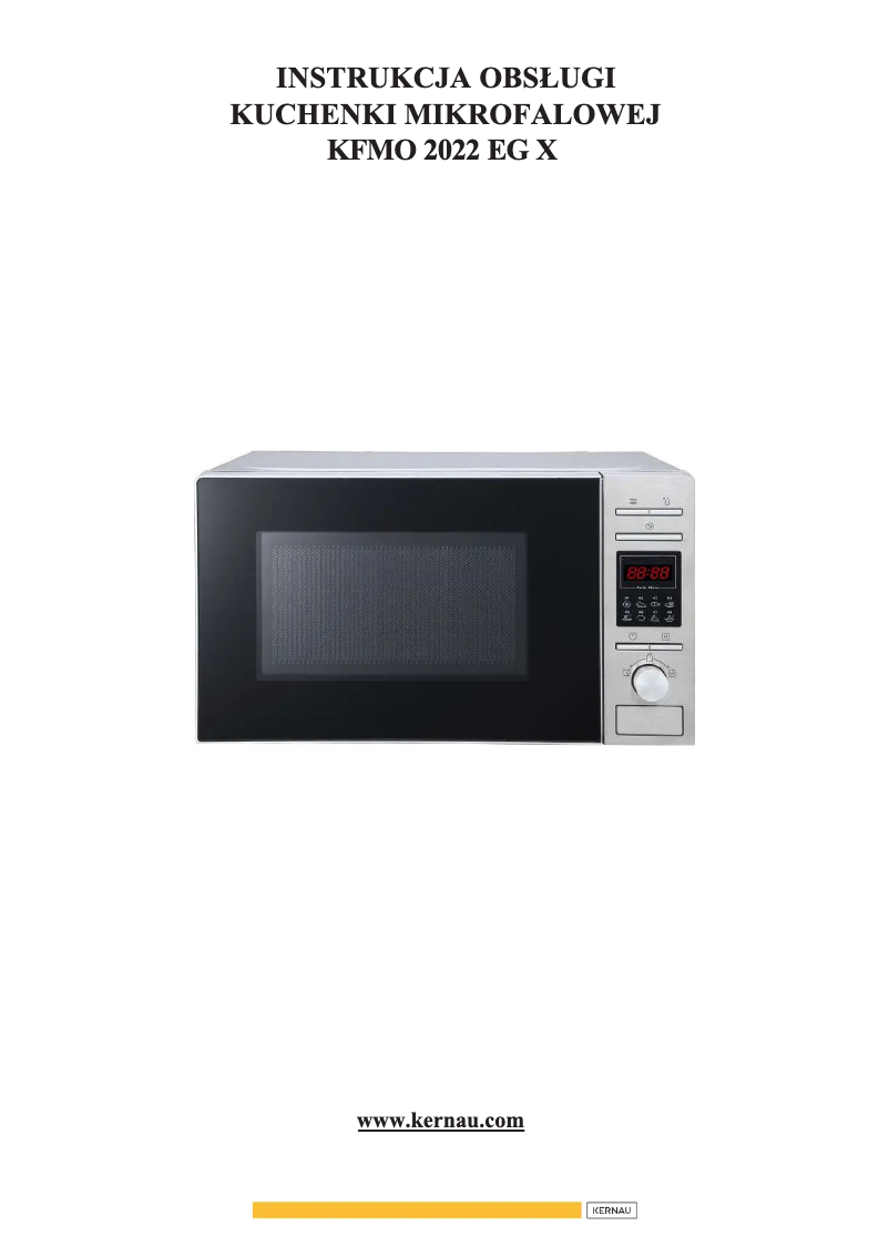 Imagen de la primera página del manual del dispositivo KFMO 2022 EG X