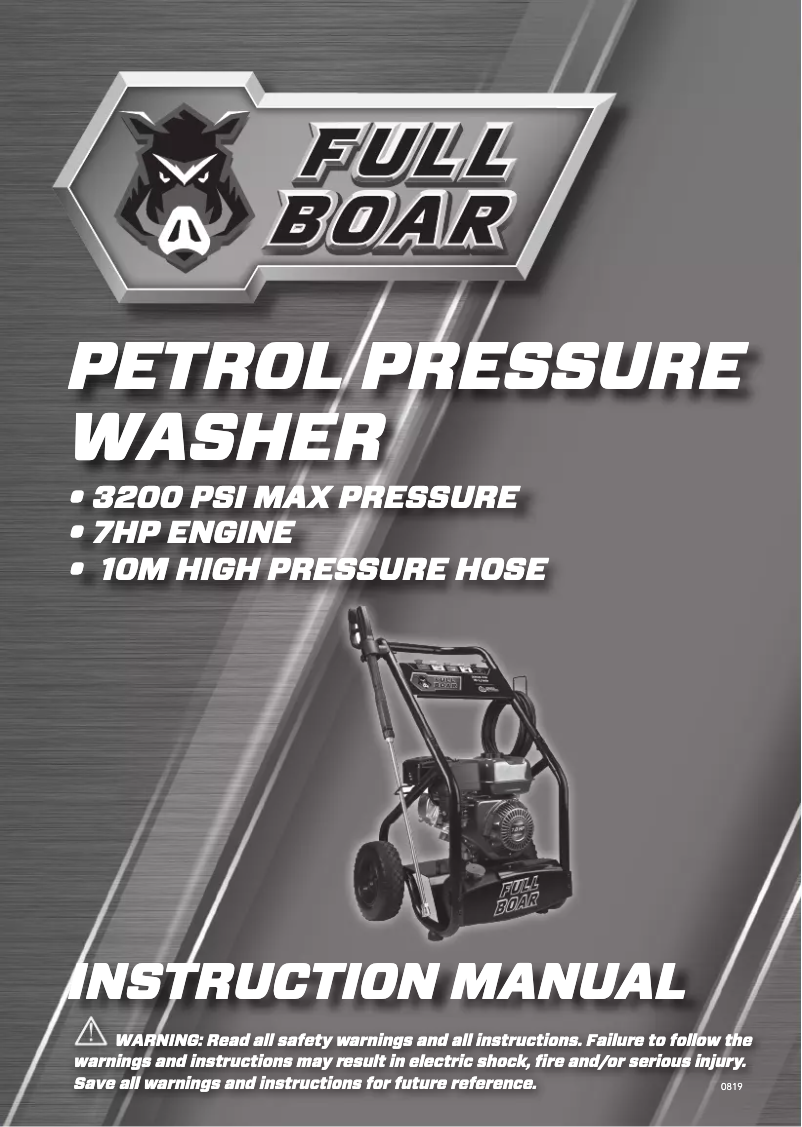 Imagen de la primera página del manual del dispositivo 3200PSI 7HP