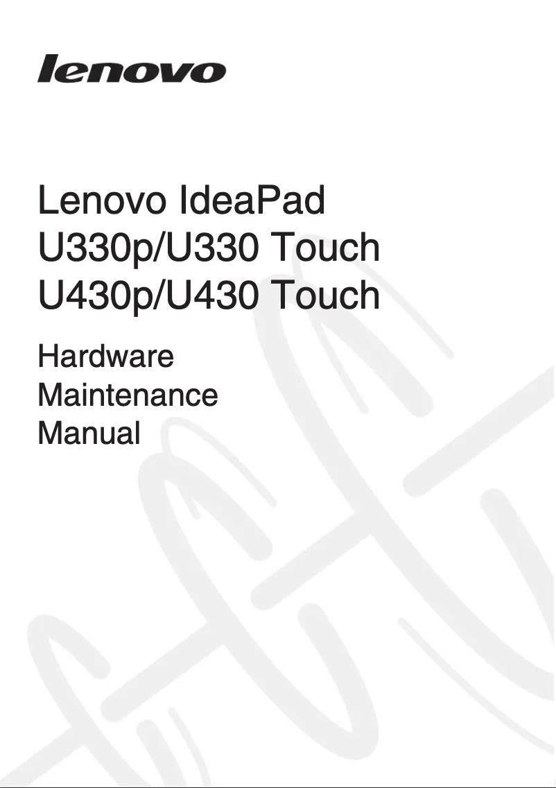 Imagen de la primera página del manual del dispositivo IdeaPad U330p-ITH(D)