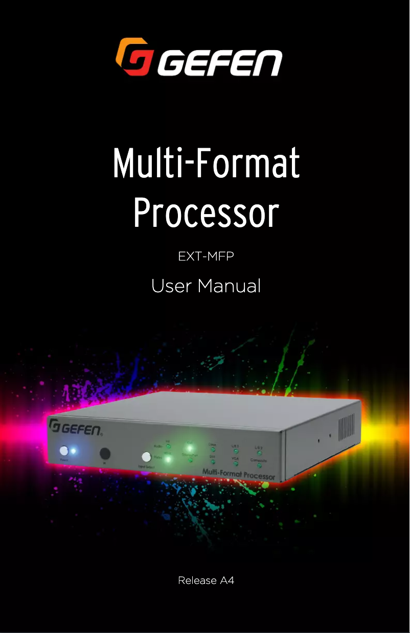 Página nº 1 - Manual de usuario Gefen EXT-MFP