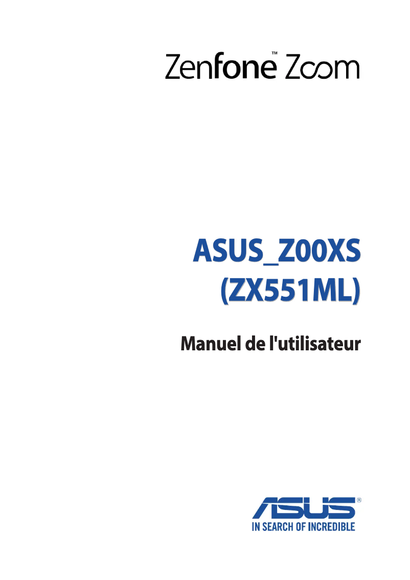 Imagen de la primera página del manual del dispositivo ZenFone Zoom ZX551ML
