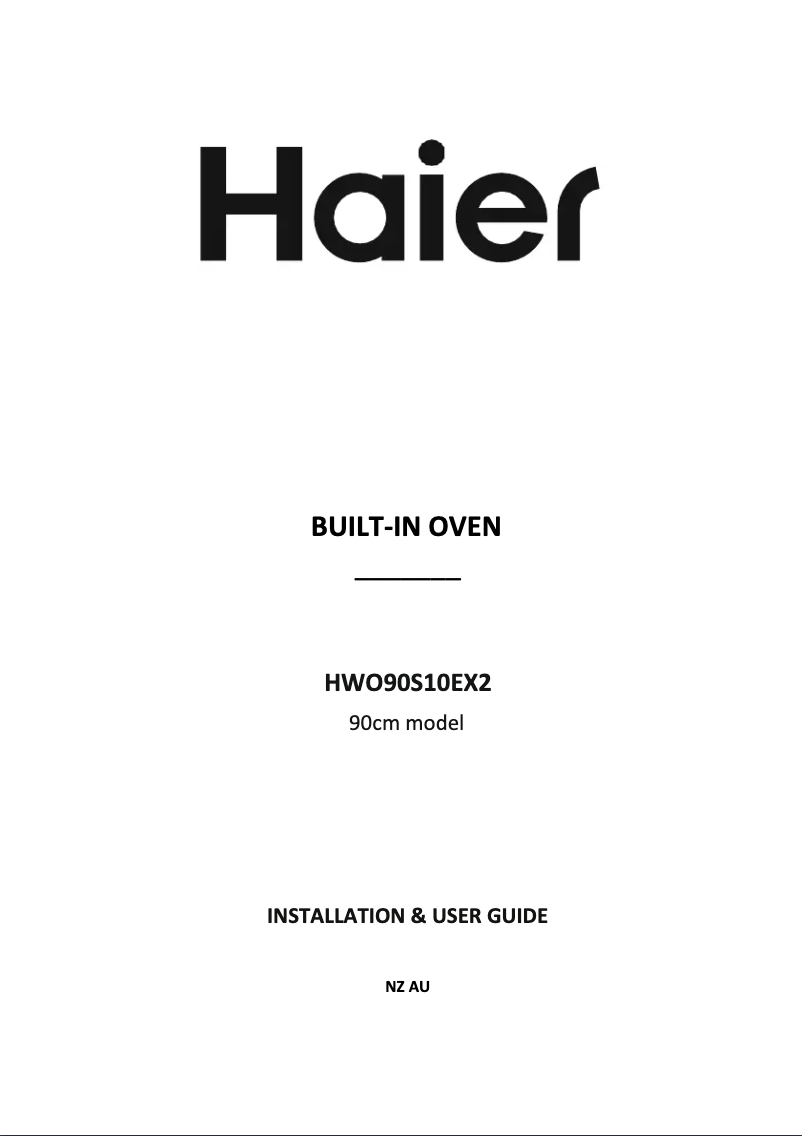 Página 1 del manual Guía de instalación Haier HWO90S10EX2