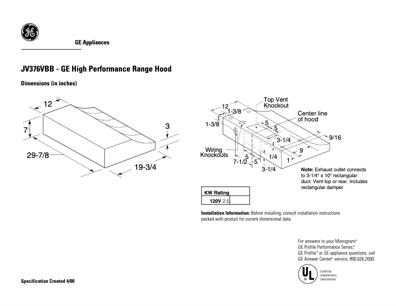 Imagen de la primera página del manual del dispositivo JV376VBB