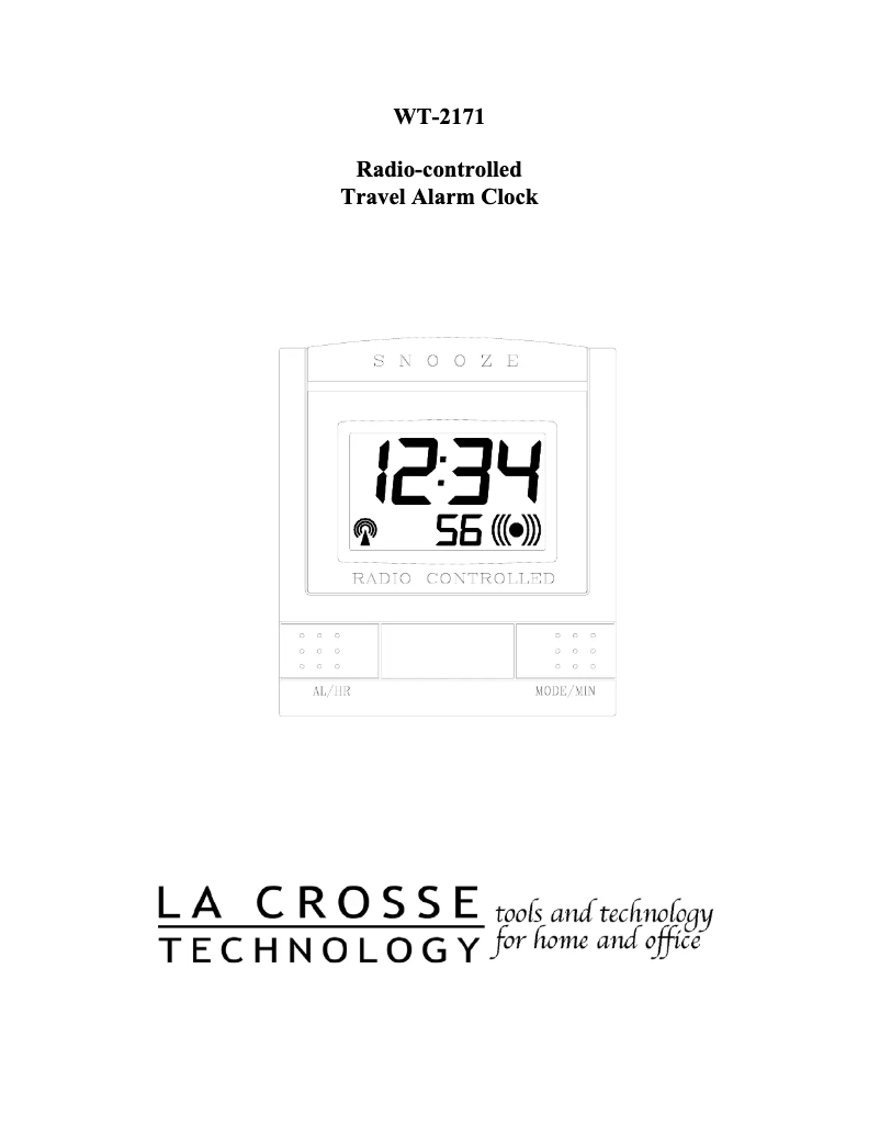Imagen de la primera página del manual del dispositivo WT-2171U