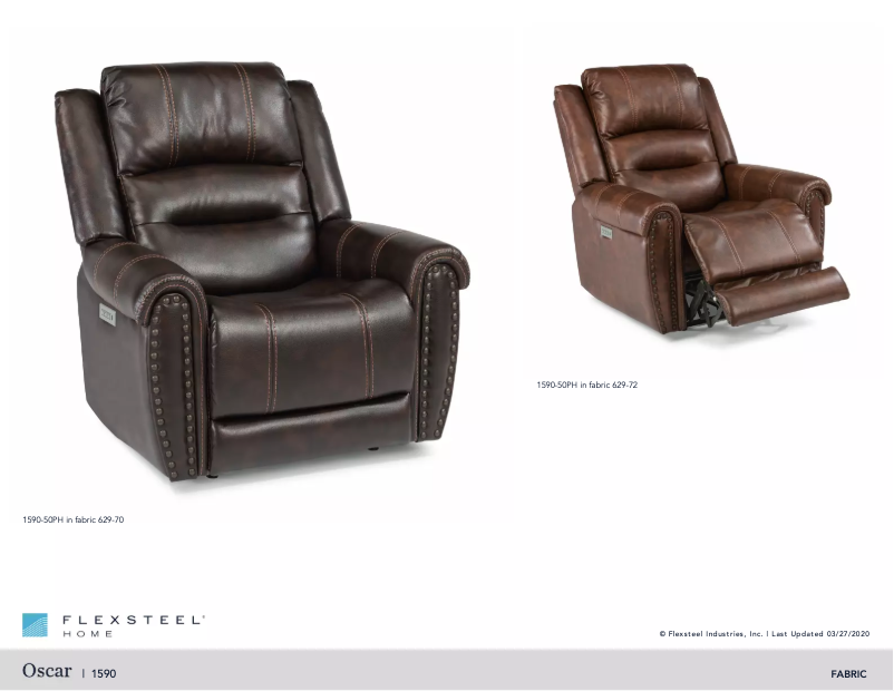 Página 1 del manual Manual de usuario Flexsteel Oscar 1590-50PH