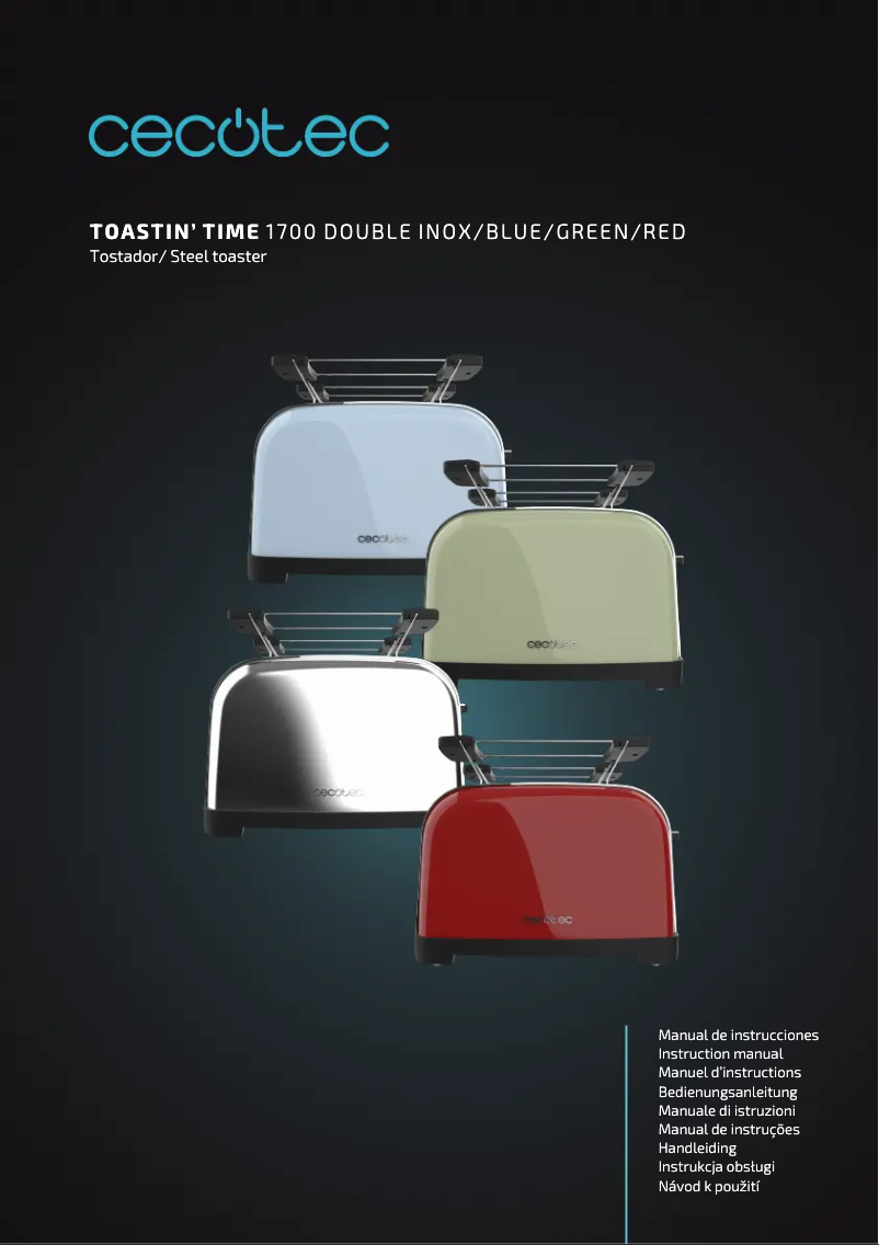 Página 1 del manual Manual de usuario Cecotec Toastin' time 1700
