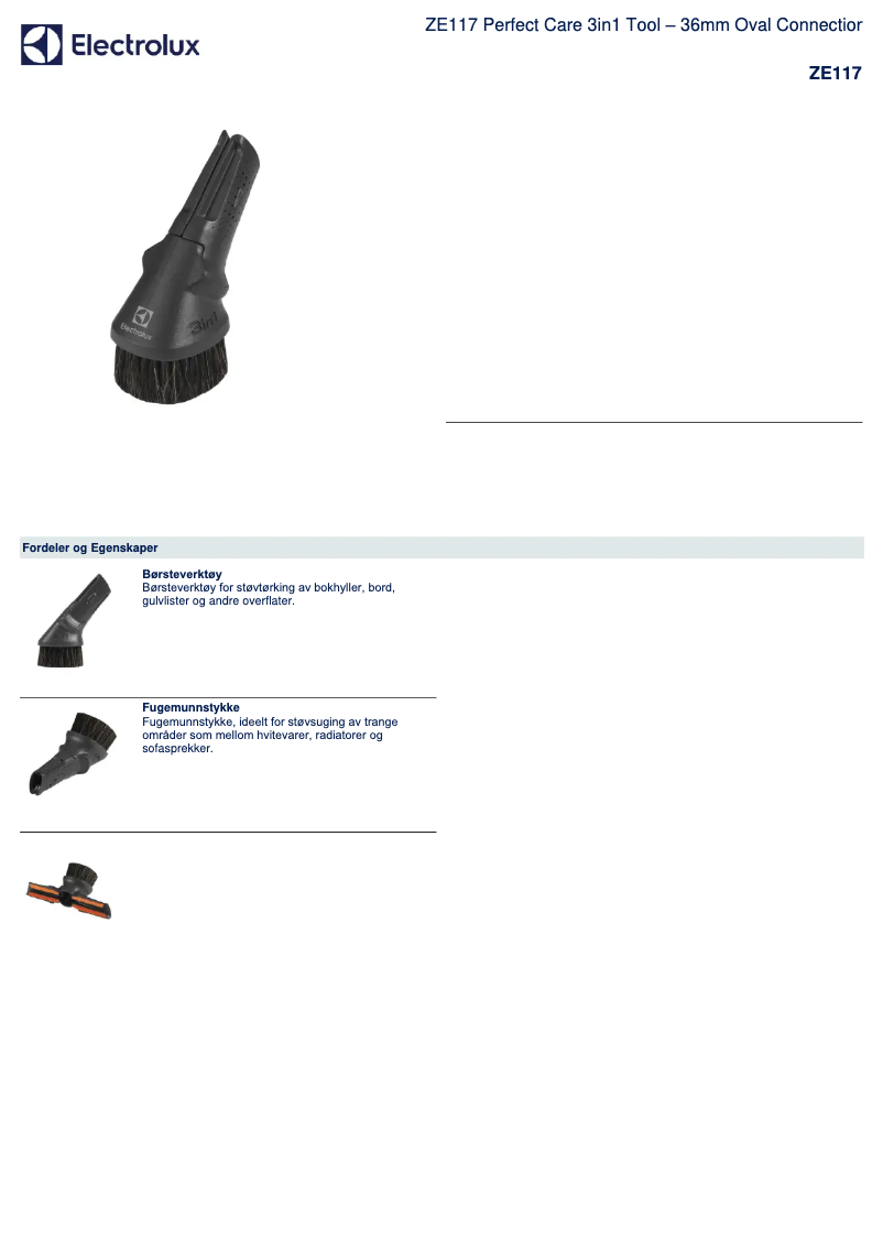 Página nº 1 - Folleto Electrolux ZE117