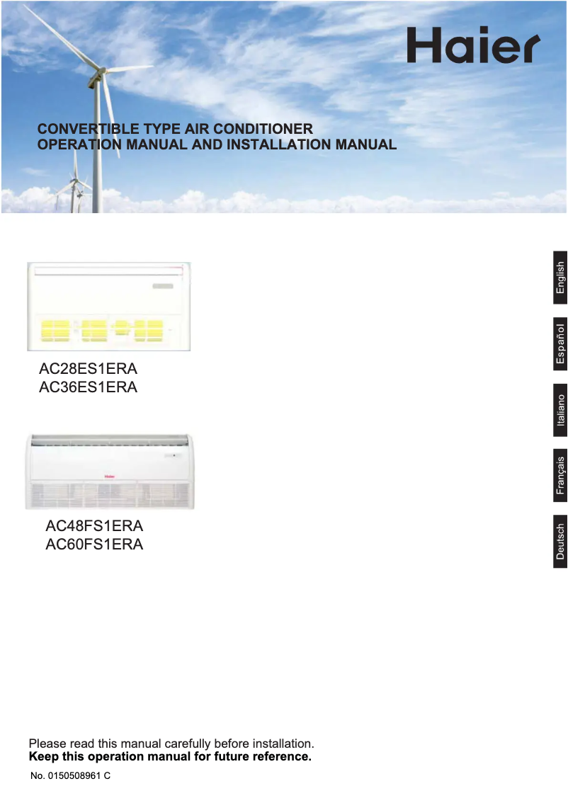 Página 1 del manual Manual de usuario Haier AC36ES1ERA