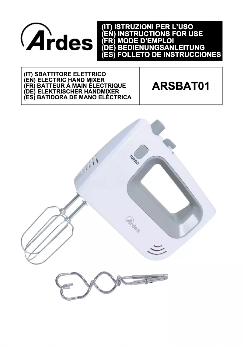 Página nº 1 - Manual de usuario Ardes Spinny ARSBAT01