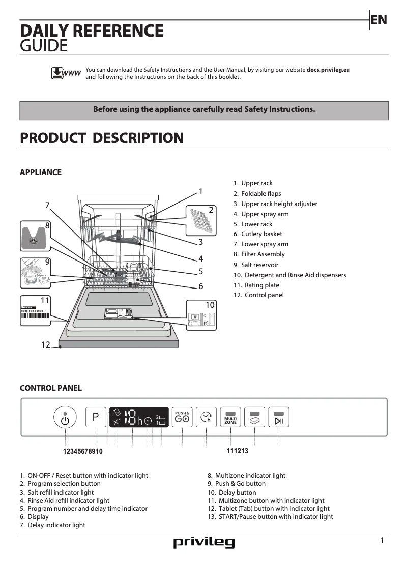 Página 1 del manual Manual de usuario Privileg RIO 3C23 A E 6.5 X