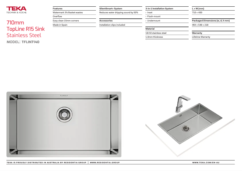 Página 1 del manual Manual de usuario Teka TFLIN7140