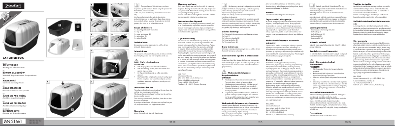 Imagen de la primera página del manual del dispositivo IAN 21661