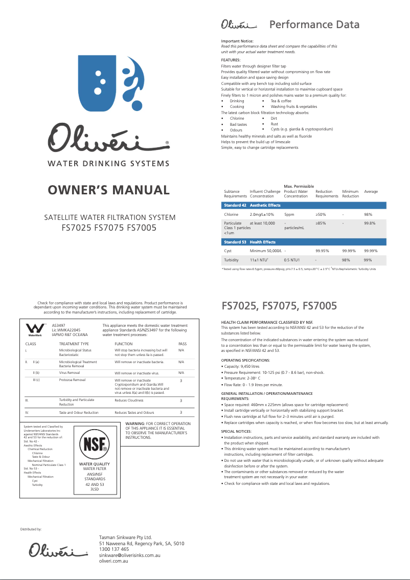 Imagen de la primera página del manual del dispositivo FS7025