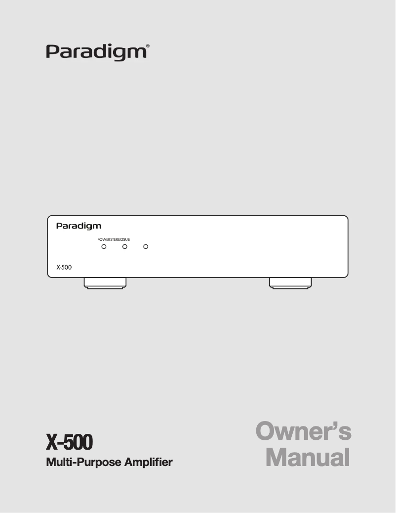 Imagen de la primera página del manual del dispositivo X-500
