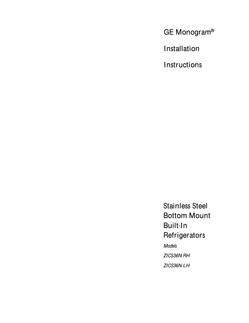 Imagen de la primera página del manual del dispositivo ZICS36NALH