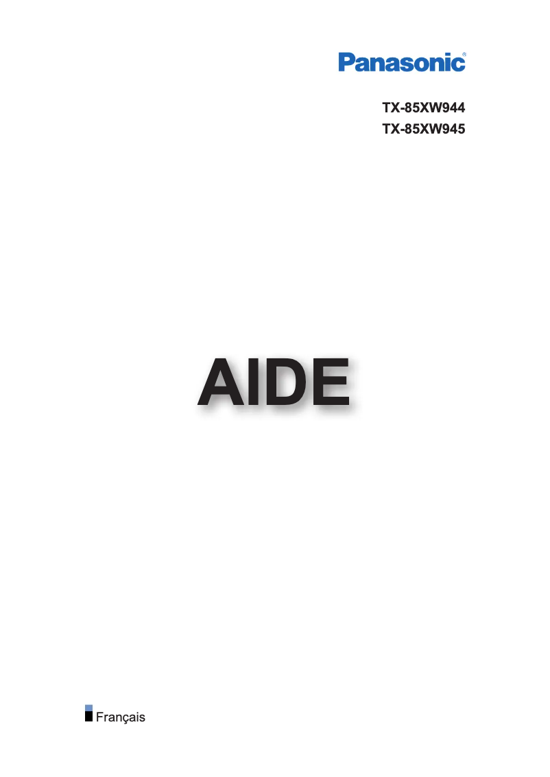 Página nº 1 - Manual de usuario Panasonic Viera TX-85XW945