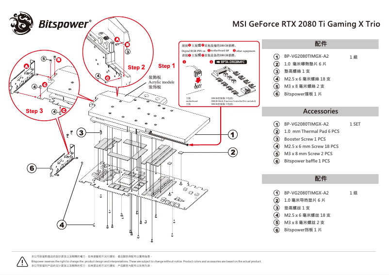 Imagen de la primera página del manual del dispositivo BP-VG2080TIMGX-A2