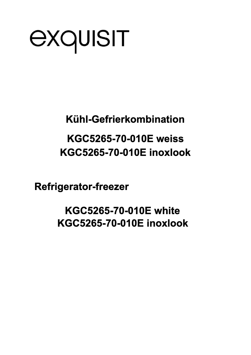 Imagen de la primera página del manual del dispositivo KGC5265-70-010E