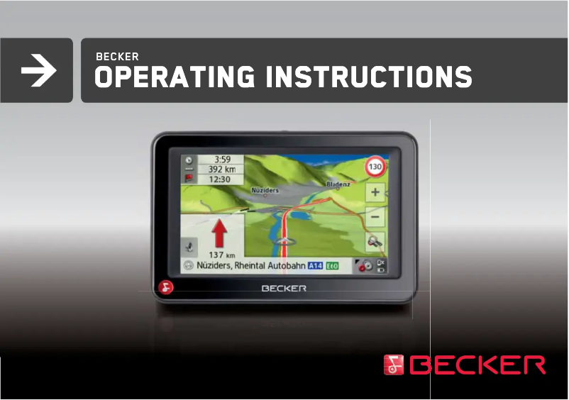 Página 1 del manual Manual de usuario Becker Professional 43 Control