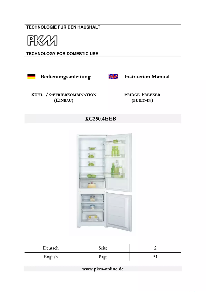 Página 1 del manual Manual de usuario PKM KG250.4EEB