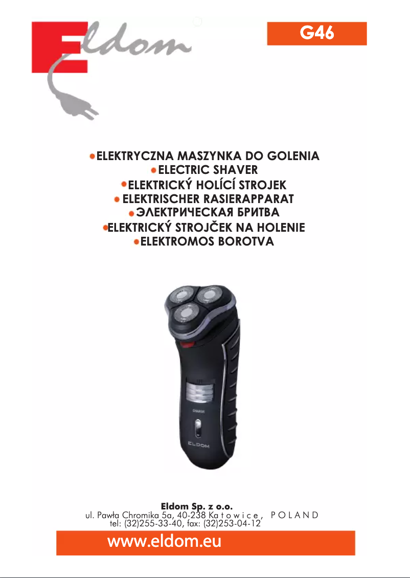 Página nº 1 - Manual de usuario Eldom G46