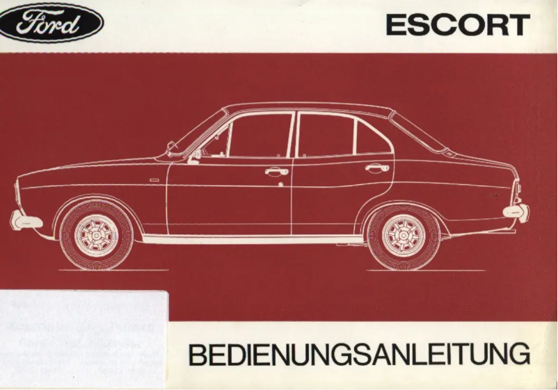 Página 1 del manual Manual de usuario Ford Escort (1976)