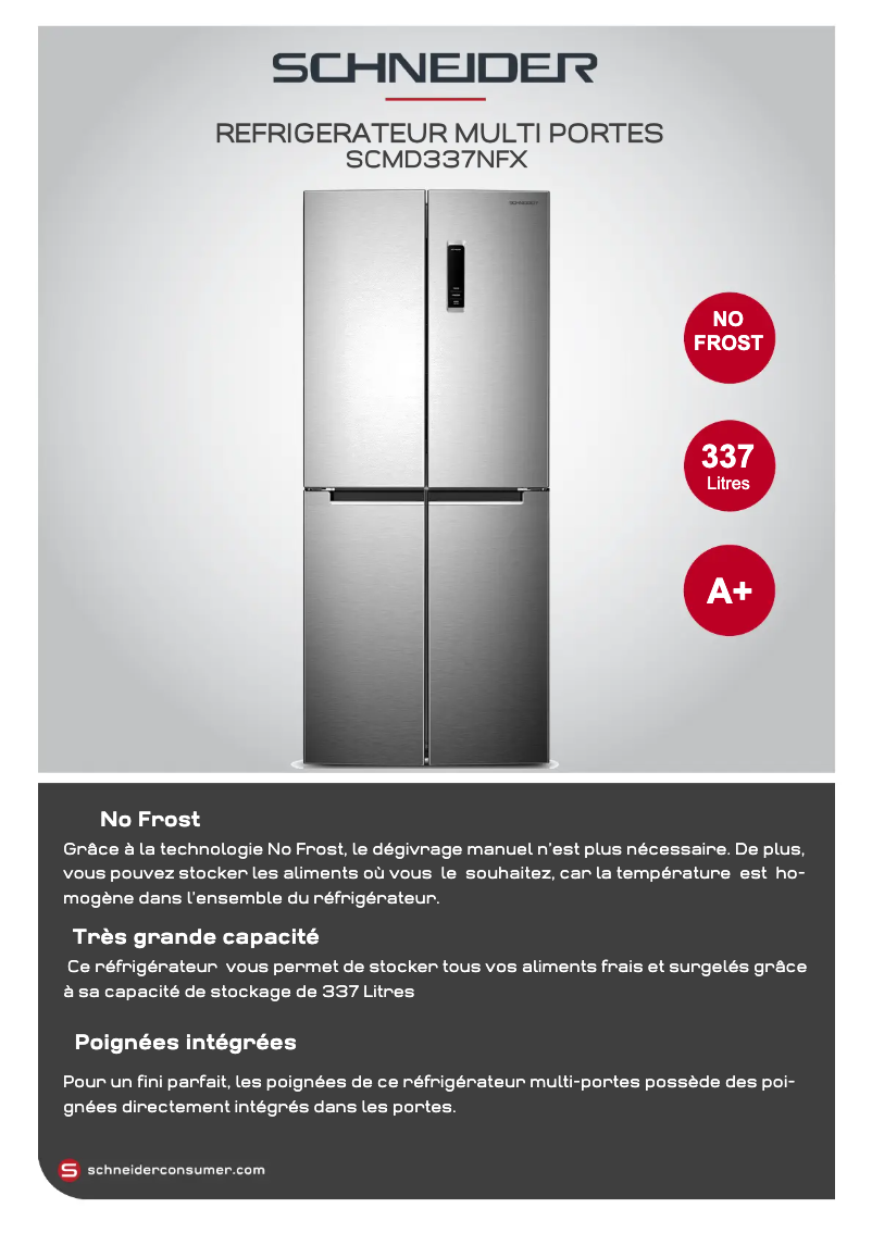 Página 1 del manual Ficha técnica Schneider SCMD337NFX