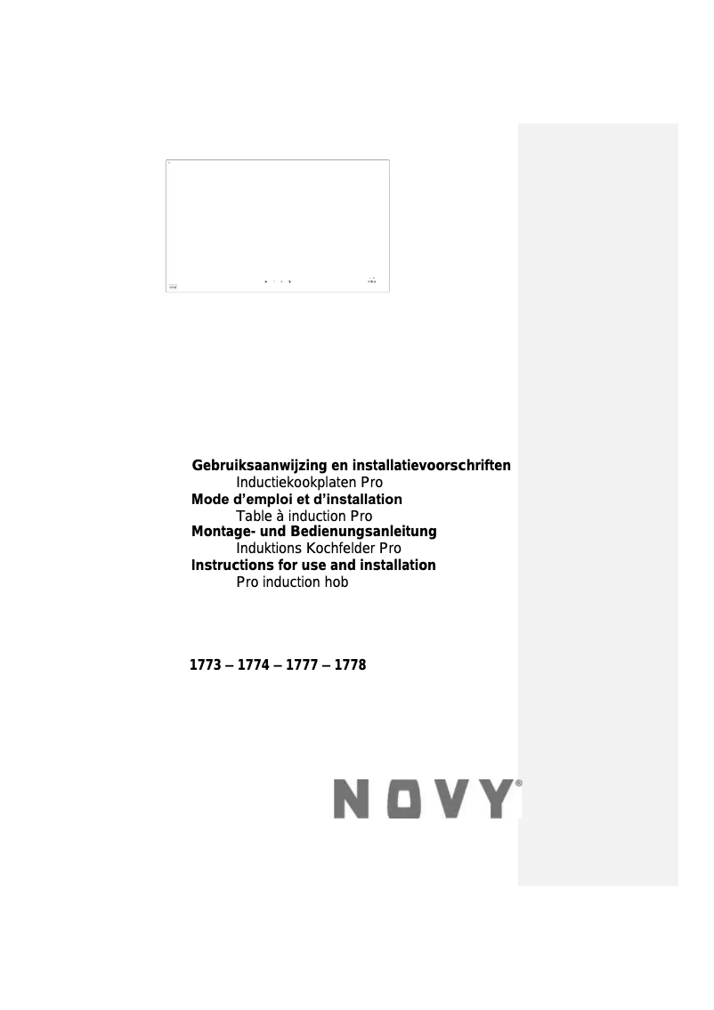 Imagen de la primera página del manual del dispositivo 1774