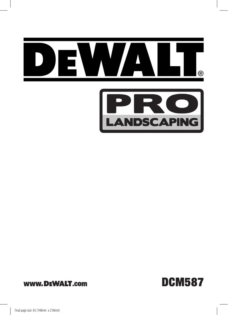 Página 1 del manual Manual de usuario DeWalt DCM587