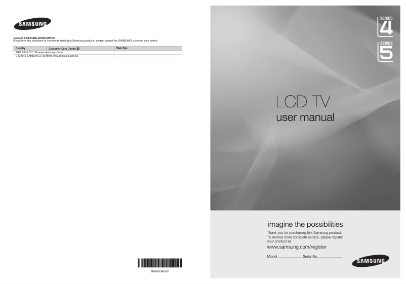 Imagen de la primera página del manual del dispositivo LE-22B450C8