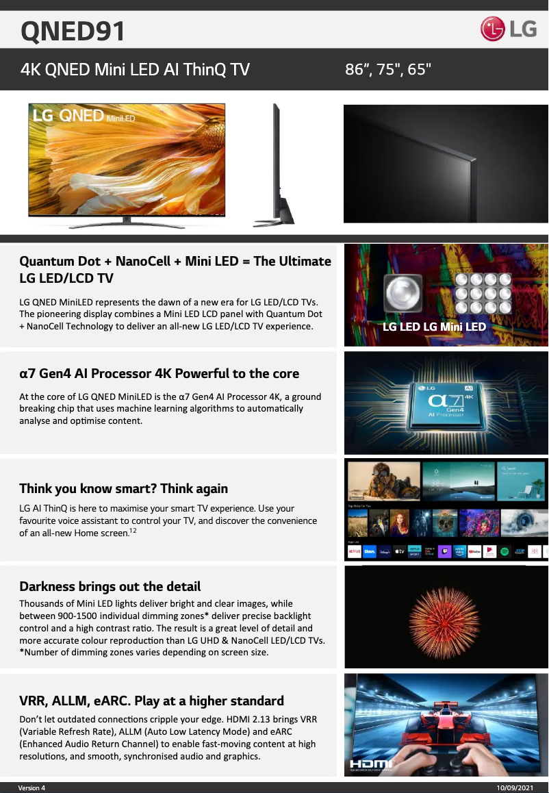 Página nº 1 - Ficha técnica LG 65QNED91TPA