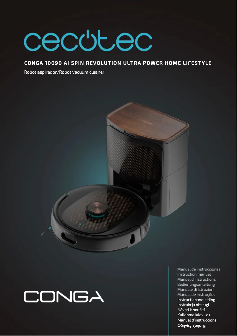 Página 1 del manual Manual de usuario Cecotec Conga 10090 AI Spin Revolution Ultra Power Home Lifestyle