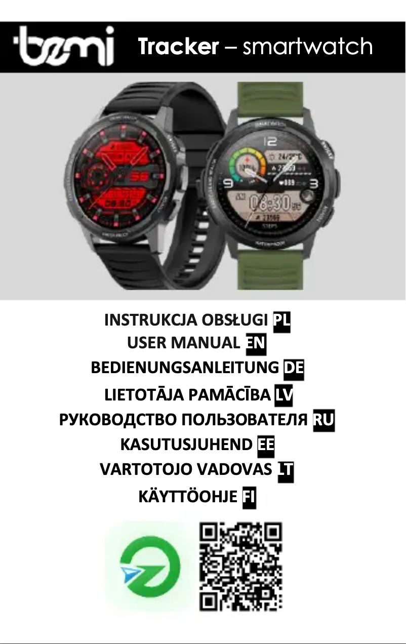 Imagen de la primera página del manual del dispositivo Tracker