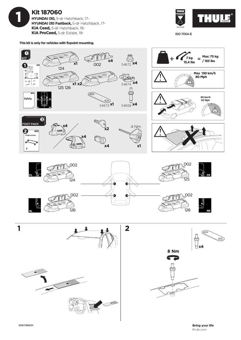 Imagen de la primera página del manual del dispositivo Kit 187060