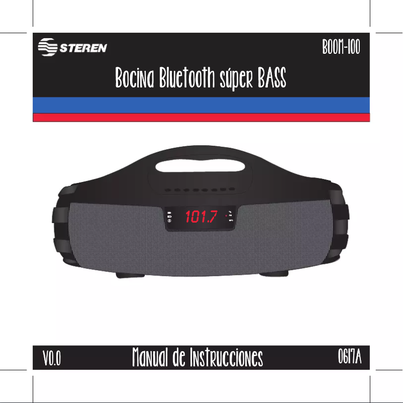 Imagen de la primera página del manual del dispositivo BOOM-100