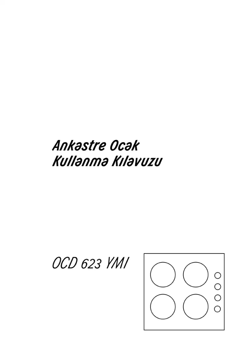 Página 1 del manual Manual de usuario Arçelik OCD 623 YMI