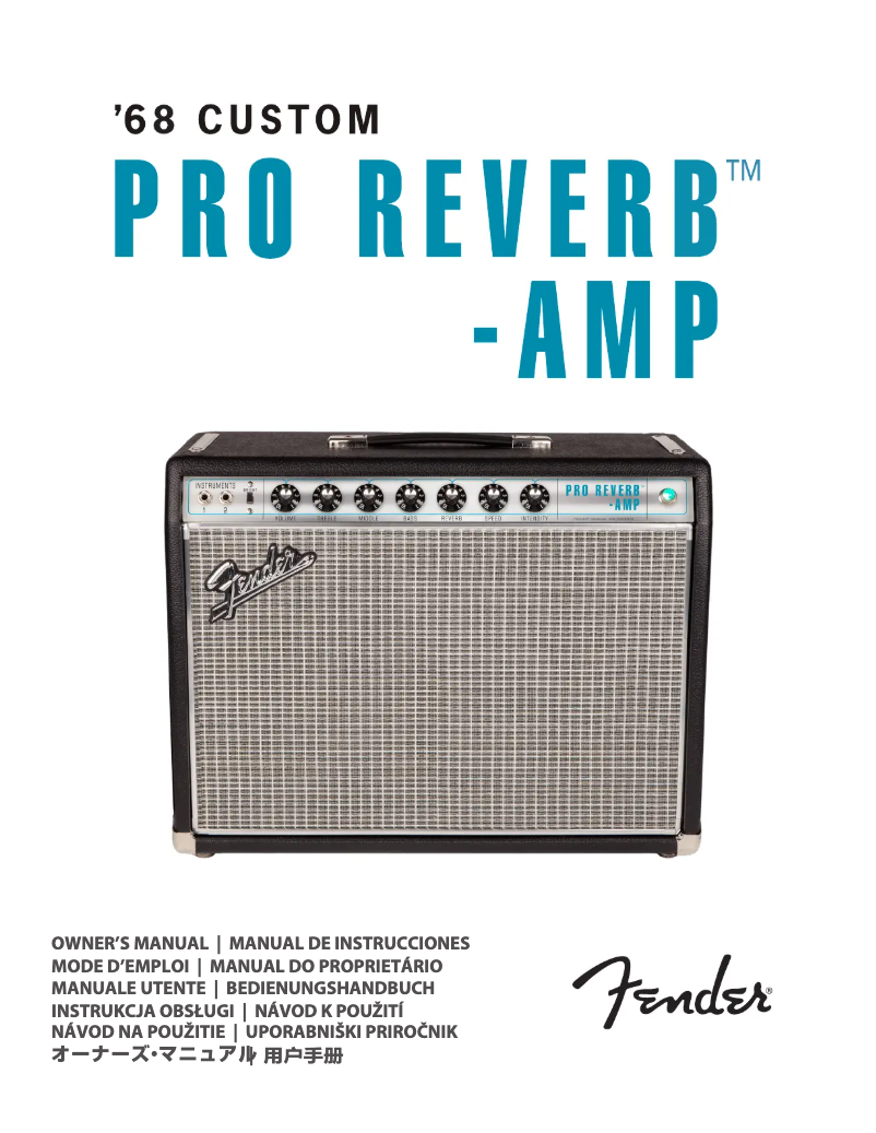 Imagen de la primera página del manual del dispositivo '68 Custom Pro Reverb