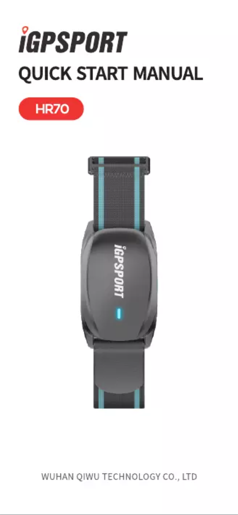 Página 1 del manual Manual de usuario iGPSport HR70