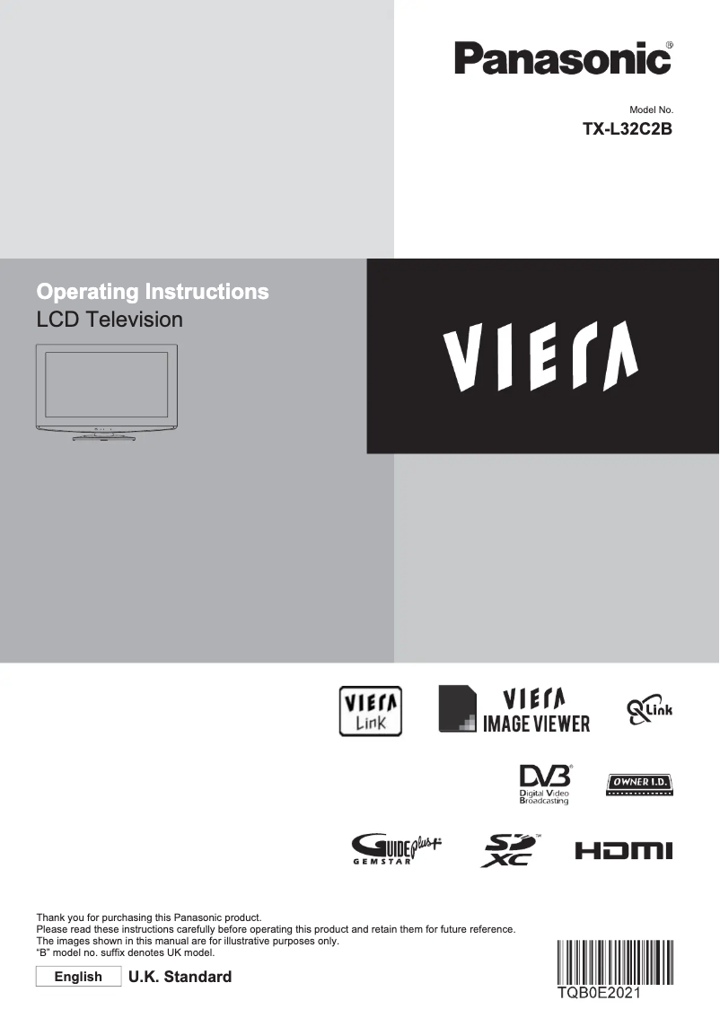 Página 1 del manual Manual de usuario Panasonic Viera TX-L32C2B