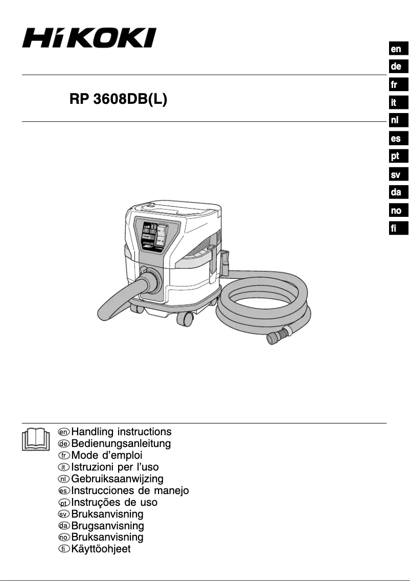 Imagen de la primera página del manual del dispositivo RP3608DB