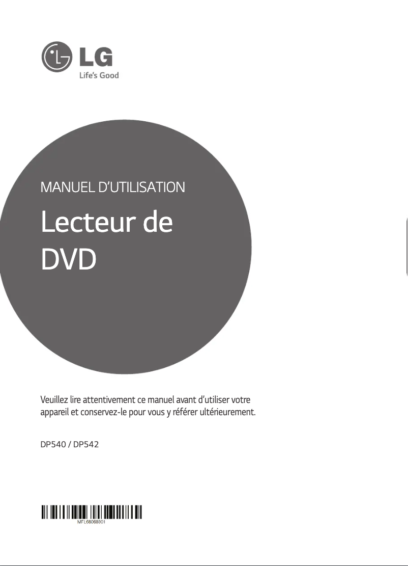 Imagen de la primera página del manual del dispositivo DP540