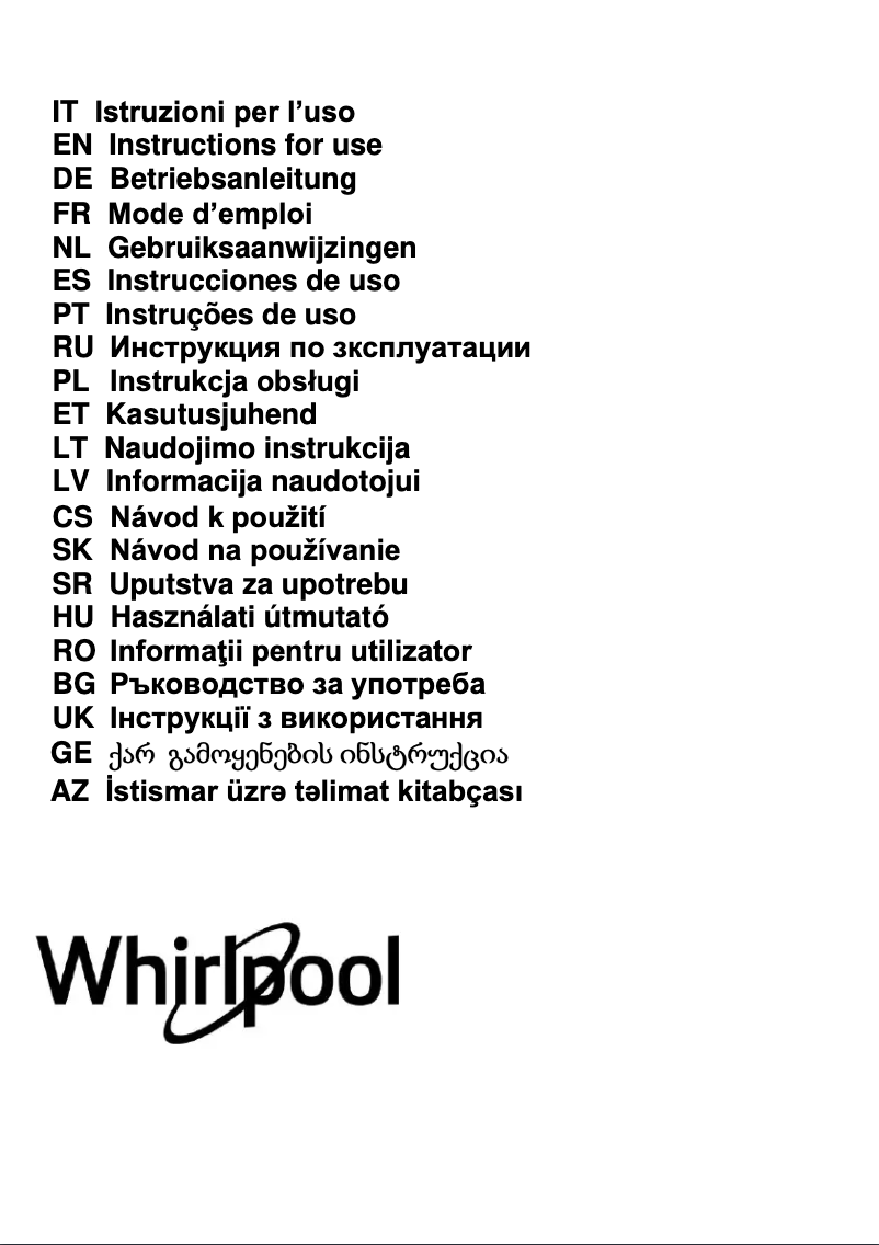 Página nº 1 - Manual de usuario Whirlpool WCT3 64 FLB X