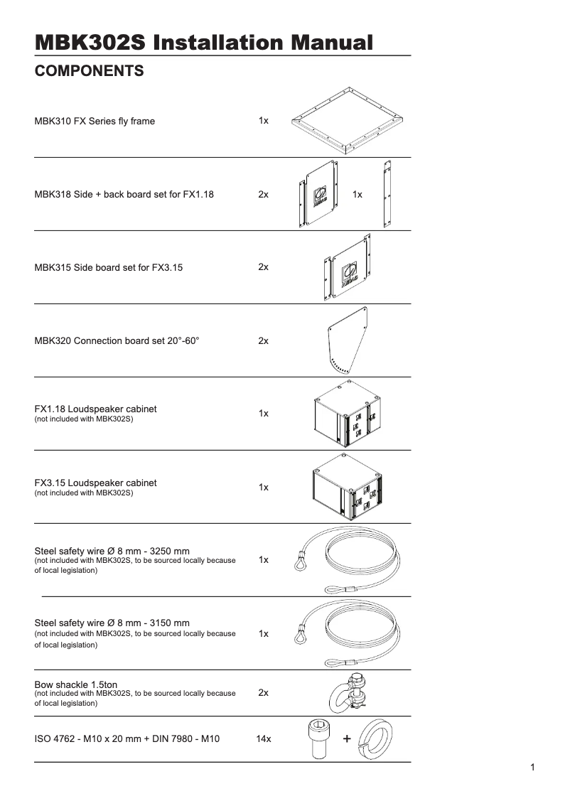 Página 1 del manual Manual de usuario Audac MBK302S