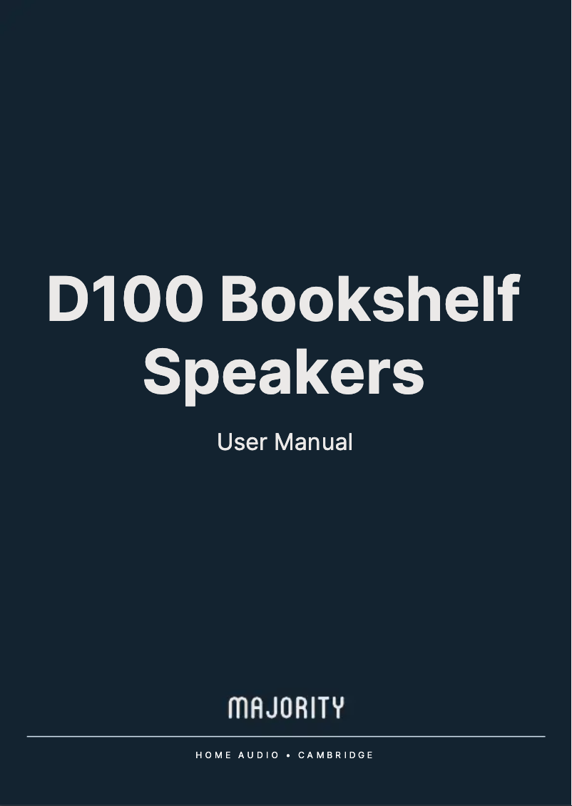Página 1 del manual Manual de usuario Majority D100