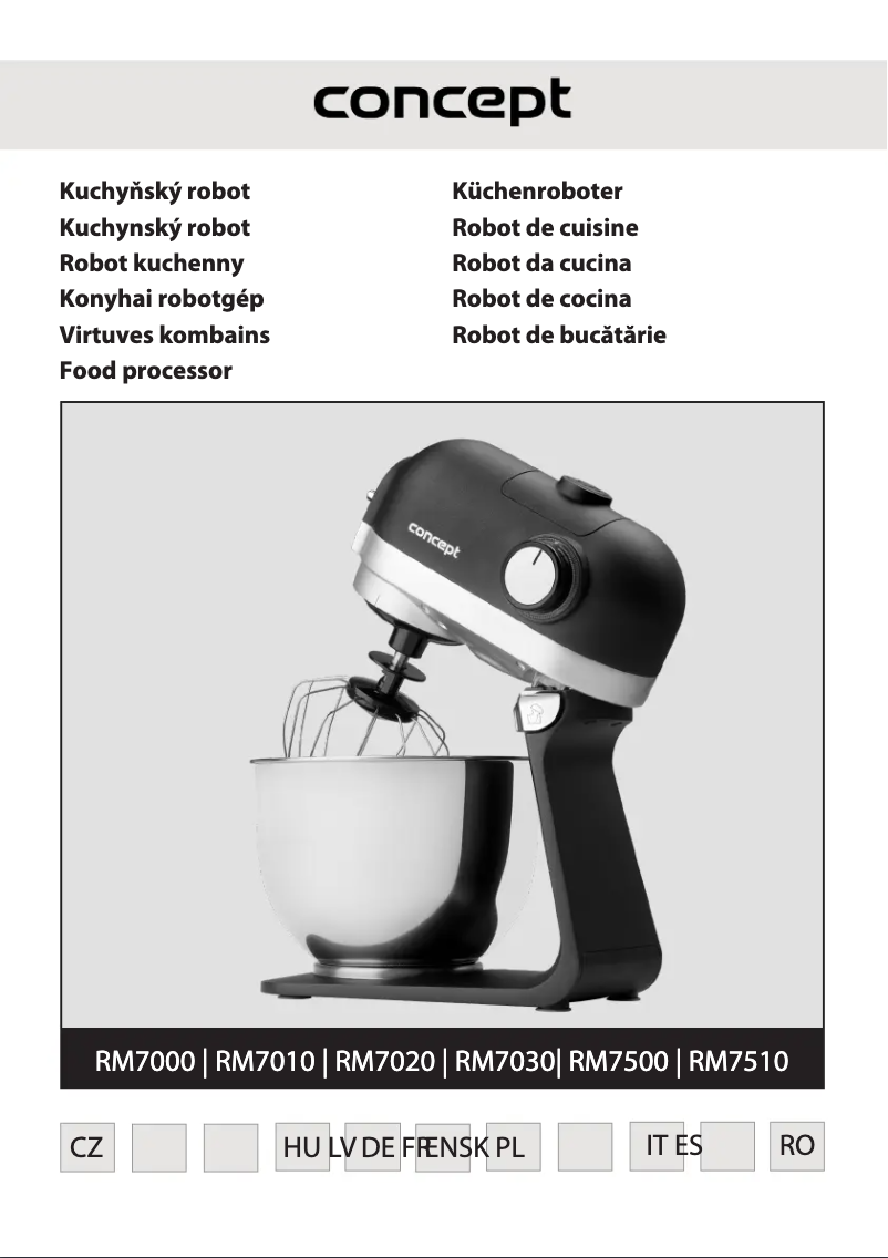 Imagen de la primera página del manual del dispositivo RM7510